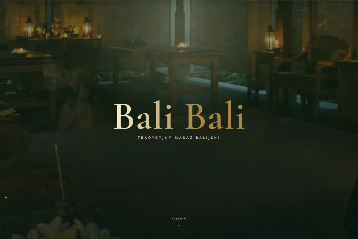 Podgląd realizacji: Bali Bali - masaż i spa