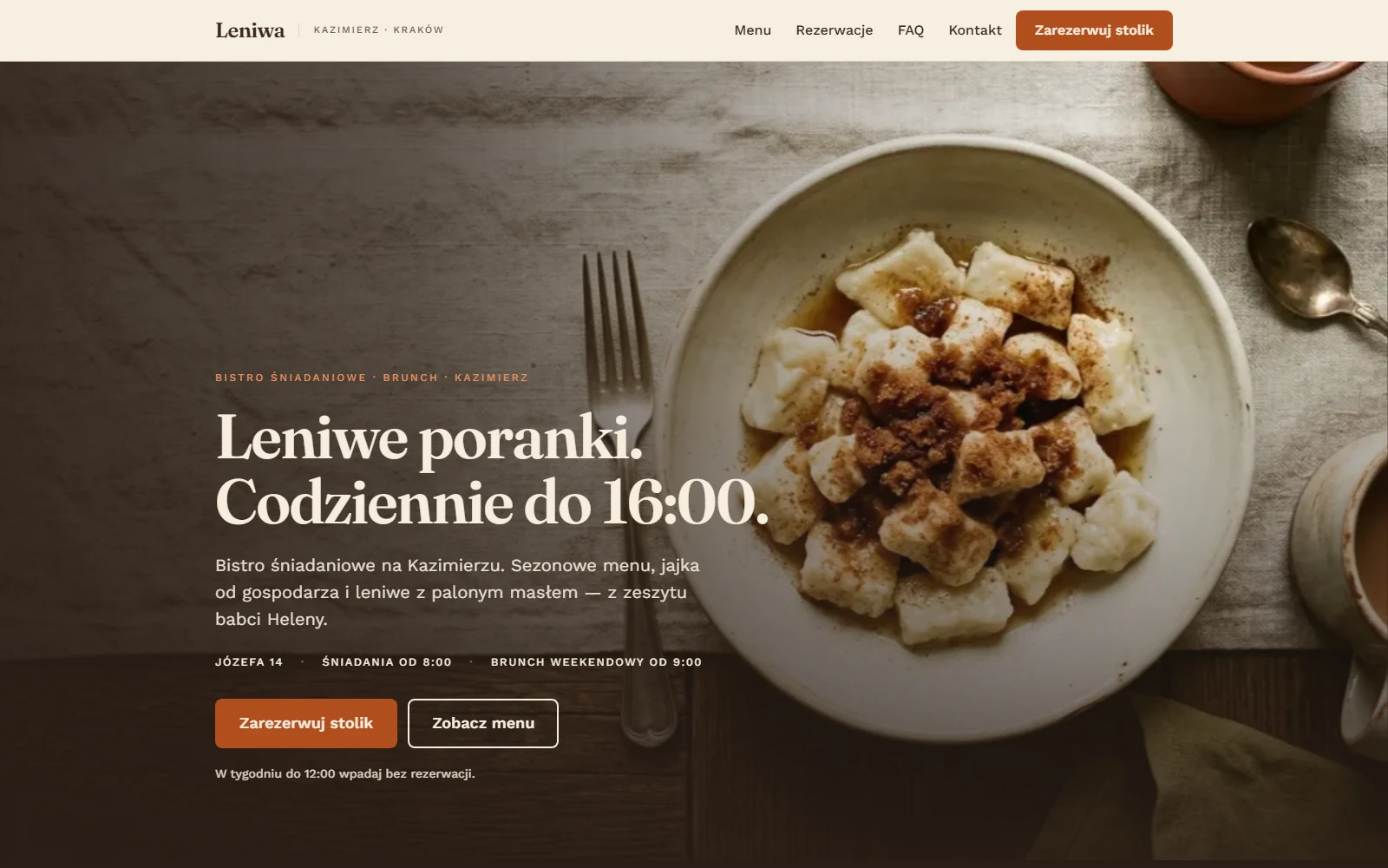 Leniwa - bistro śniadaniowe w Krakowie