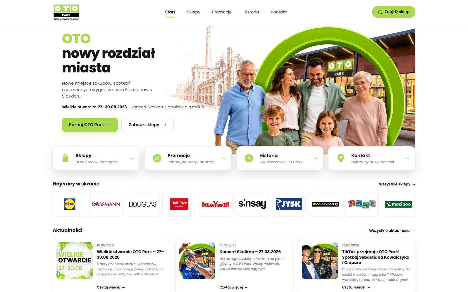 OTO Park Siemianowice Śląskie - strona na komputerze